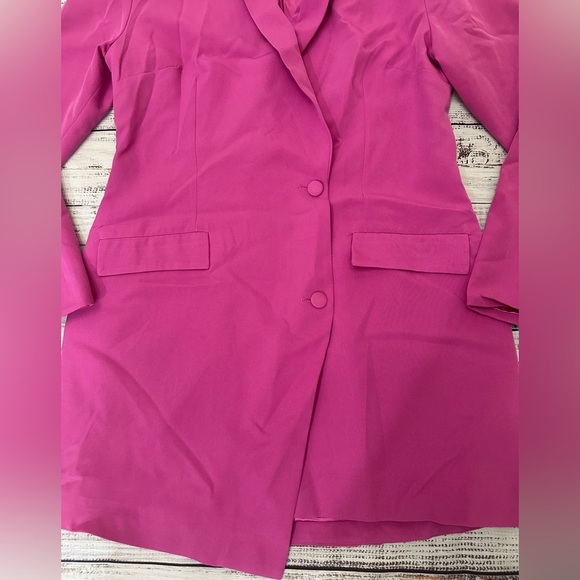 UNIQUE21 Pink Blazer Asymmetrical‎ Dress Sz. 8 - Picture 4 of 7
